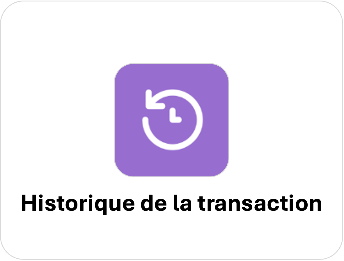 Historique de la transaction