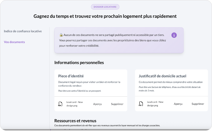 Dossier locataire